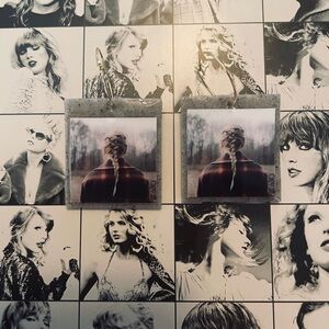 Taylor Swift EVERMORE Eras Tour Earrings: Handmade w/ clay & Resin. 1.5” x 1.5”